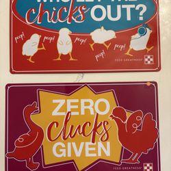 Chicken Metal Signs 