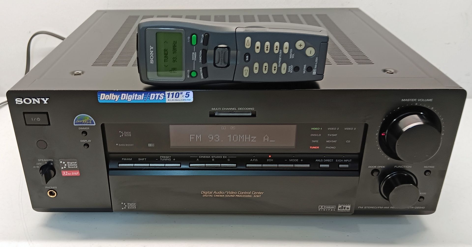 Sony 5.1 DD A/V Receiver with Remote (STR-DB940) Tested and Working