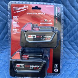 Milwaukee M18 batteries 2 pack  New in box 