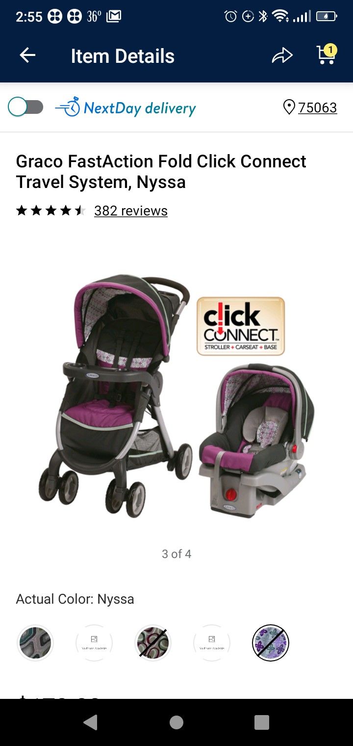 Graco travel system stroller and car seat