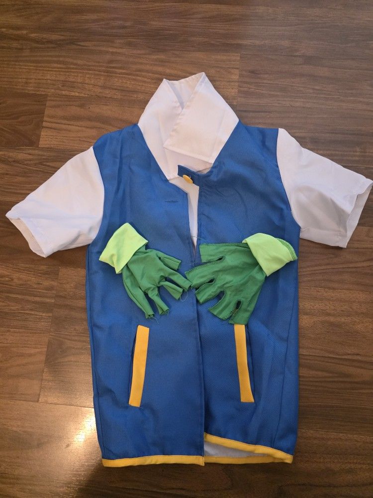 Pokemon Anime Ash Ketchum Costume Kids M 8-10