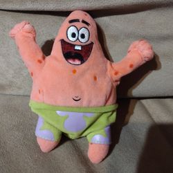 Ty Patrick Star 2004 Beanie Baby 7" Beanbag Plush SpongeBob Squarepants NO TAG