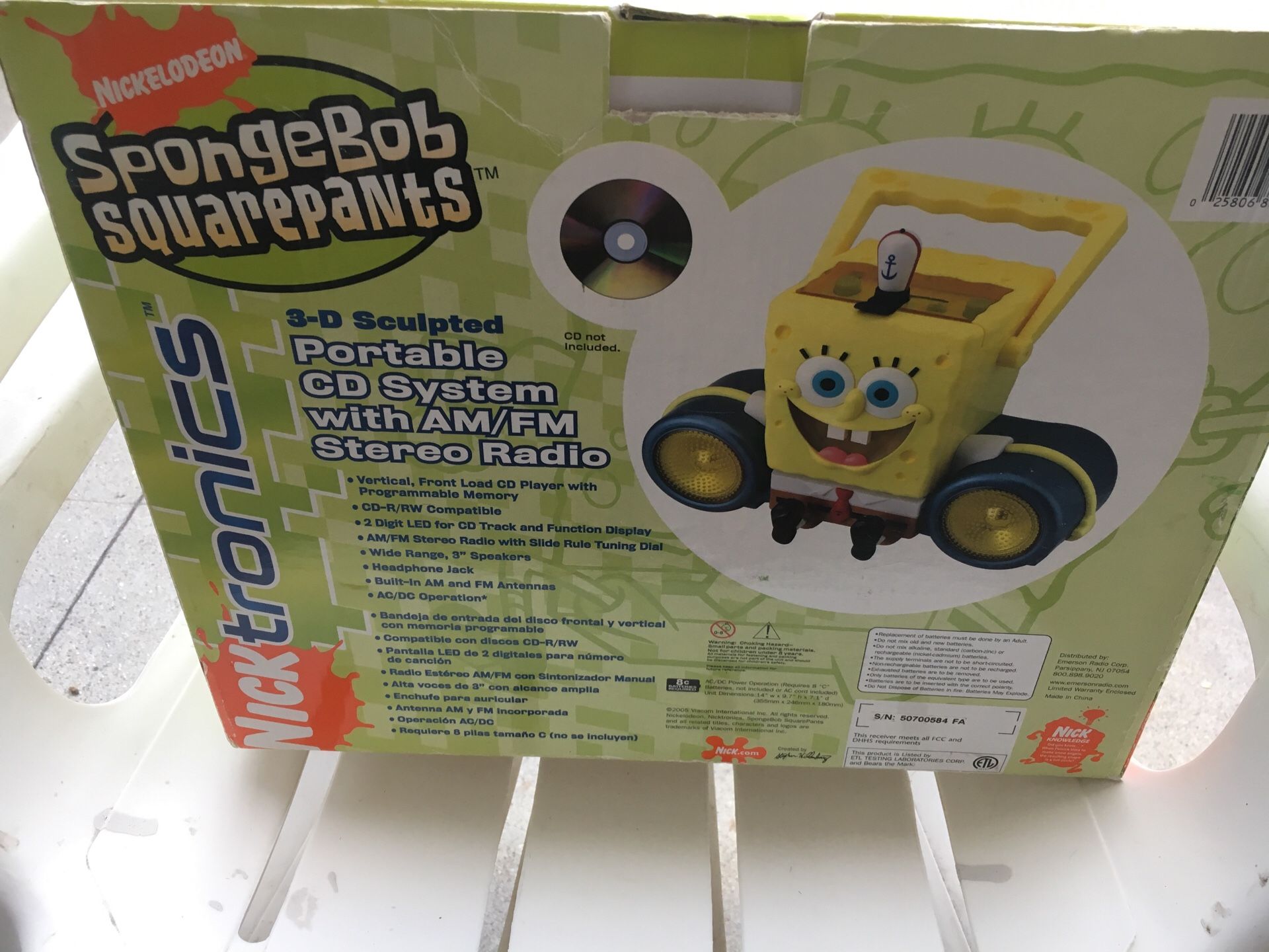 A nice 3 -D sculpted portable CD system