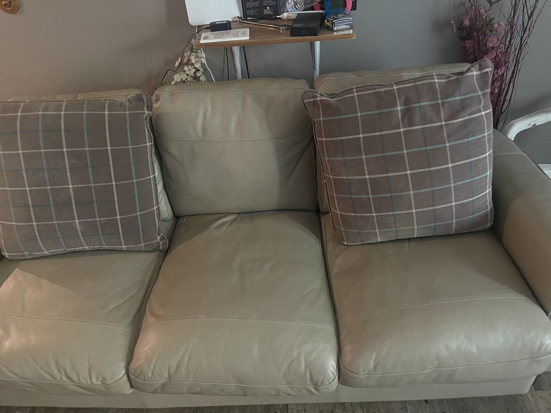 Beige Leather Chairs