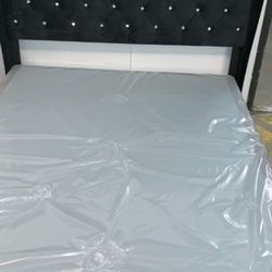 Rhinestone  Velvet Bed Frame And Head Board 