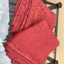 Red Damask Kitchen Curtains