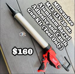 Milwaukee M12 12V 20 oz. Aluminum Barrel Adhesive and Caulk Gun Kit (Tool Only)