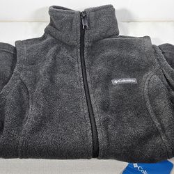 NEW Columbia Women's Steens Mountain Vest Fleece Full Zip Size Small Charcoal Heather