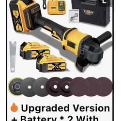Grinder Power Tool, Complete with Battery And Charger, Battery-powered.angle Grinder Cordless Lightweight 
