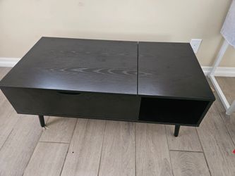 Black Coffee Table with Storage and Lift Top table