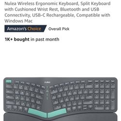 Wireless Ergonomic Keyboard (Nulea)
