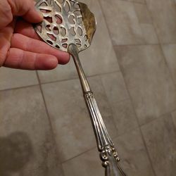 Vintage Hollow Handle Cranberry or Tomato Server