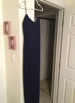 Navy with sequins long dress