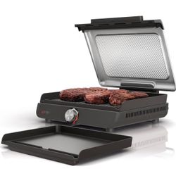 Ninja Griddle and Indoor Grill, 14’’, Electric Grill, For Steak, Burgers, Salmon, Veggies, and More, Pancake Griddle, Nonstick, Dishwasher Safe, 500F,