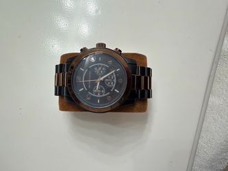 Michael Kors Black & Rose Gold Watch