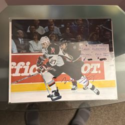 Ottawa Senators Shawn McEachern & Buffalo Sabres Michael Peca Signed Photo