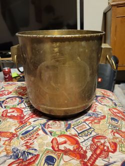Vintage brass pot