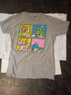 Super Mario 3D World Cat Suit Graphic T-Shirt Size M Girls