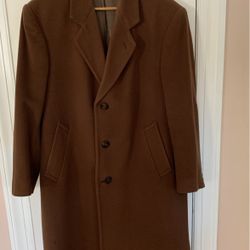 Men’s Cashmere Blend Coat - Size M