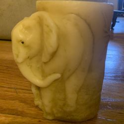 Vintage Wax Elephant Candle - Realistic Africa Elephant