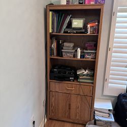 Two Piece Real Wood Bookshelves