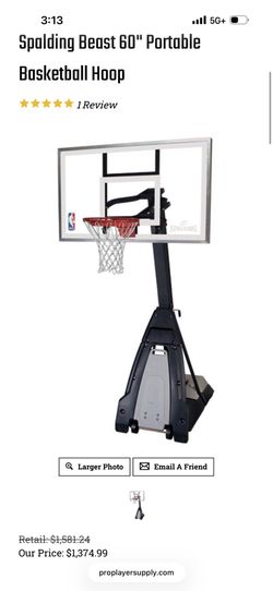 Spalding Beast 60" Portable Basketball Hoop
