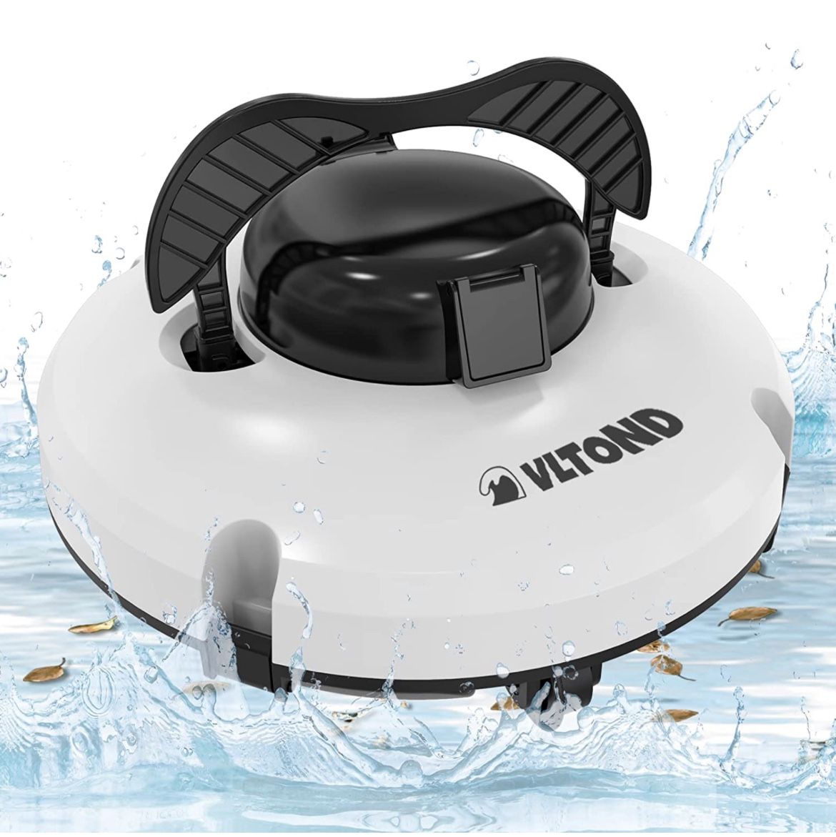 Cordless Robotic Pool Cleaner, Dual-Drive Motors, 180μm Fine Filter, for Pool Up to 650 Sq.Ft.