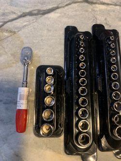 Snap on 1/4” sockets and ratchet