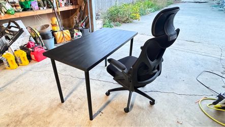 Desktop and office chair