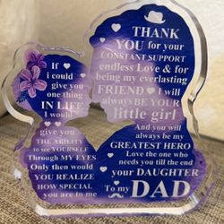 Best Dad Ever Acrylic Plaque ✨new 