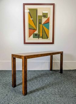 MCM American Walnut Rectangular Console Table by Lane