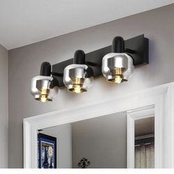 YUAZCYIN Bathroom Light Fixtures 3-Light Bathroom Lights Wall Sconce Black 6 Available New In Box