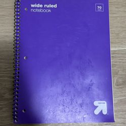 Wide Ruled Notebook - Purple