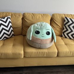 Modern Mustard Yellow 3-Seater Sofa