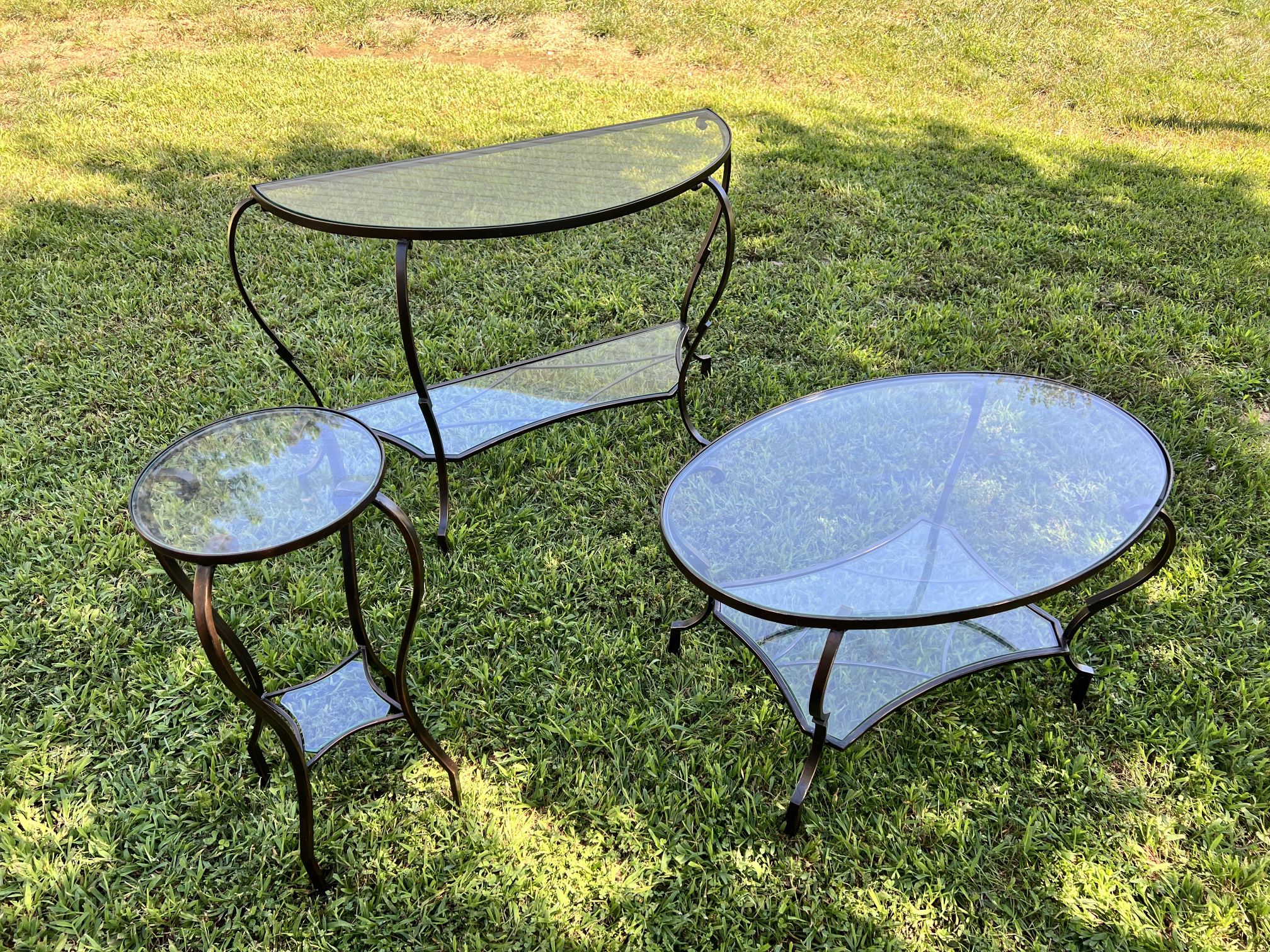 REDUCED PRICE - 3 Pc Glass Coffee Table Set
