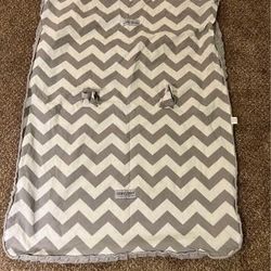 Baby Car Seat Canopy Grey White Cover