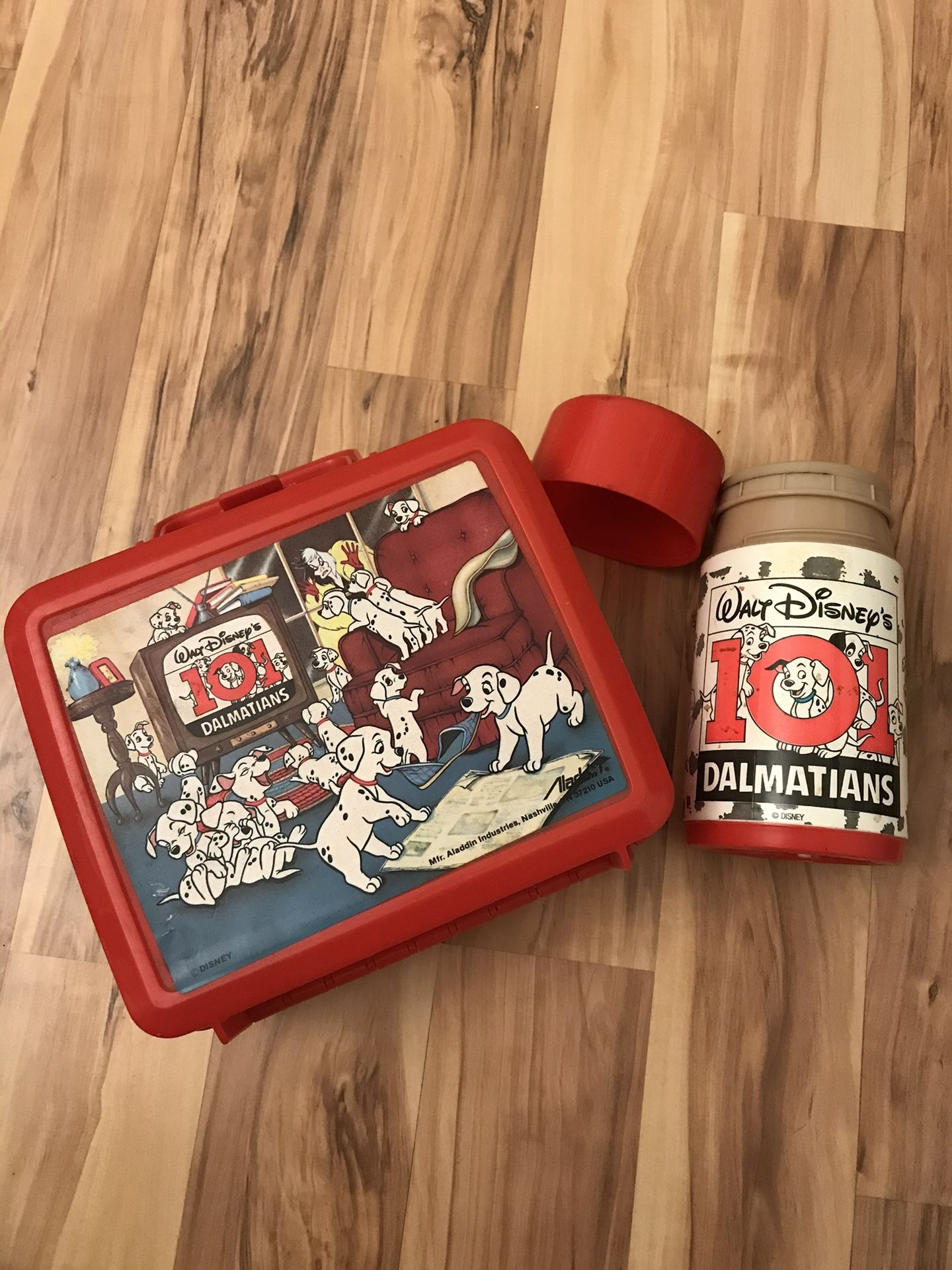 Vintage Disney 101 Dalmatians Lunch Box And Thermos