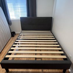 Queen Size Frame With Or Without Memory Foam Mattress