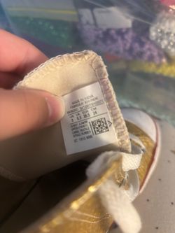 Gold Sneakers Size 6 US