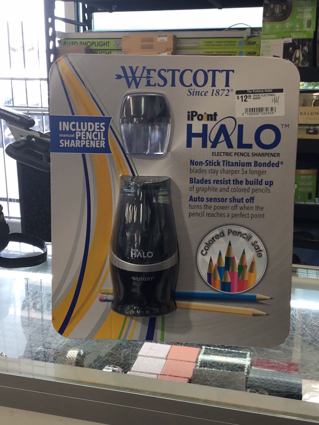 Westcott - Westcott Halo Electric Pencil Sharpener, Assorted Colors