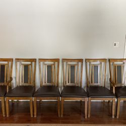 Set Of Oak Dining Chairs