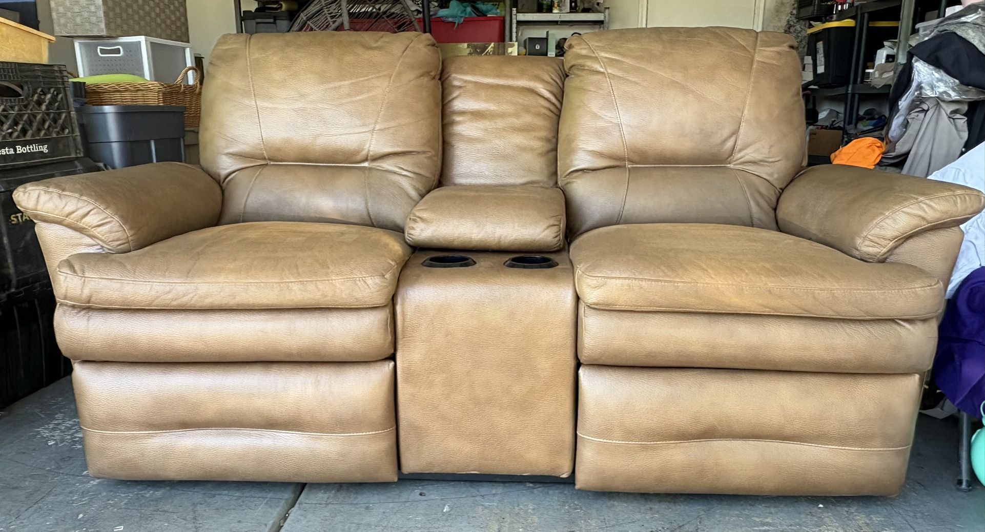 Leather Reclining Sofa