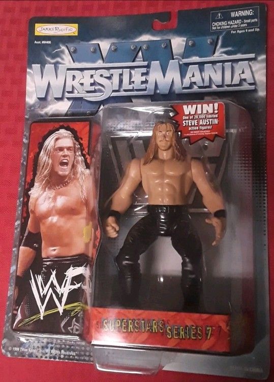 WWE EDGE Action Figure NEW 1998 Jakks Pacific WrestleMania XV Series 7 Vintage 