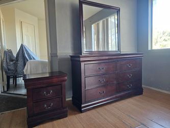 1 Nightstands+Dresser+Mirror
