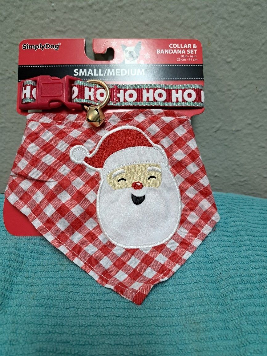 Bandana and Collar Set For Dog Small -medium 
