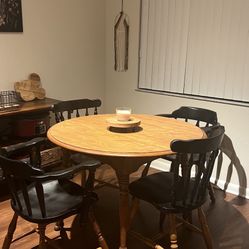 Real Wood Table And Chairs For Sale! 