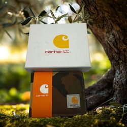 New Camo Canvas Bifold Carhartt Wallet 3 Card Slot , Snap Coin Pocket, Bill Slot