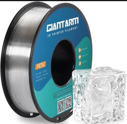 GIANTARM PETG Filament 1.75, Clear Transparent PETG Filament 1.75mm 1kg(2.2lb),
