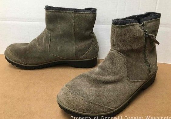 Sorel Grey Suede Women's Boots Size 10