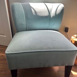 Turquoise chair with nailheads